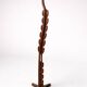 Sculptural floor lamp in solid wood