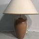 Old beige ceramic body lamp - abat-day vintage cream
