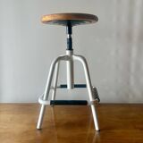 Vintage industrial swivel and height adjustable stool