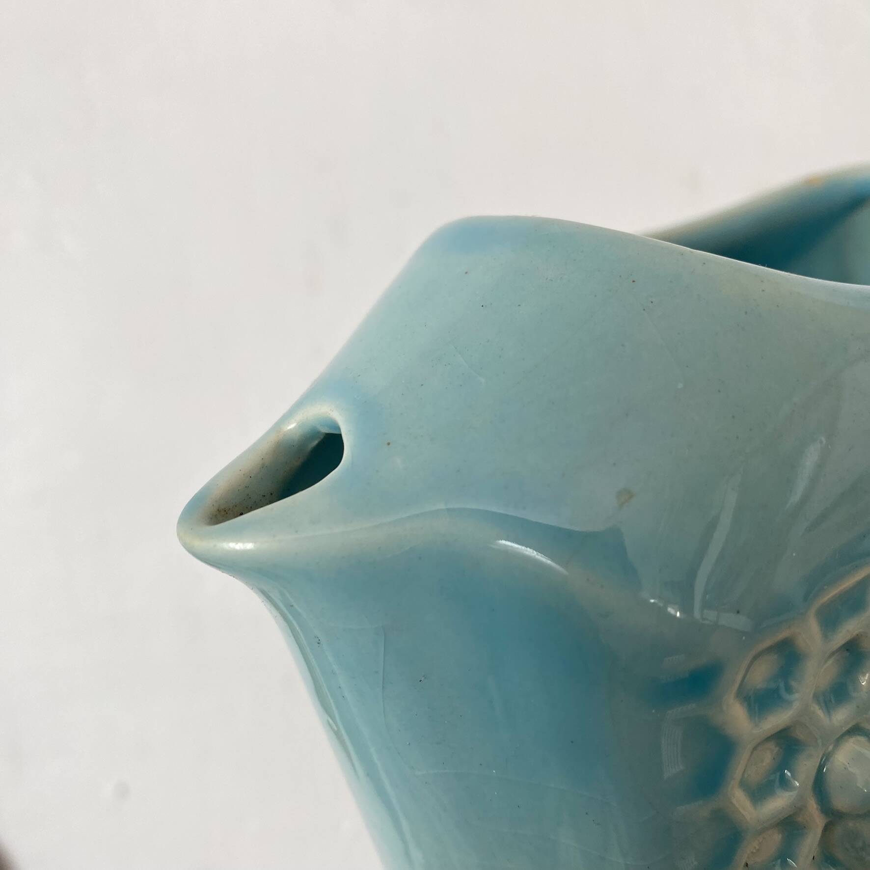 St Clément earthenware jug with bee decoration.