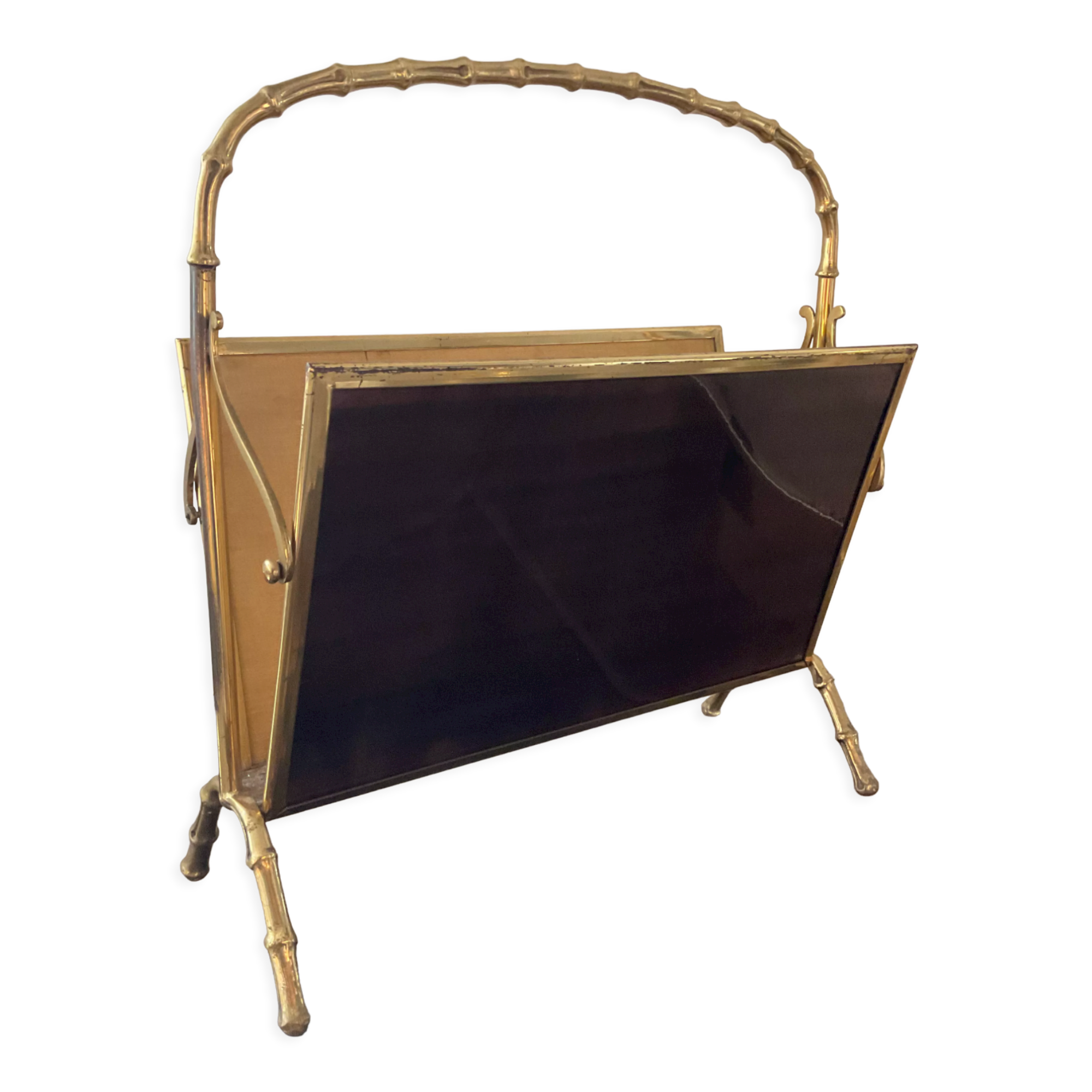 Magazine rack in bronze from the 50/60s