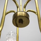 Mid-Century Brass Chandelier, 1970s, Czechoslovakia