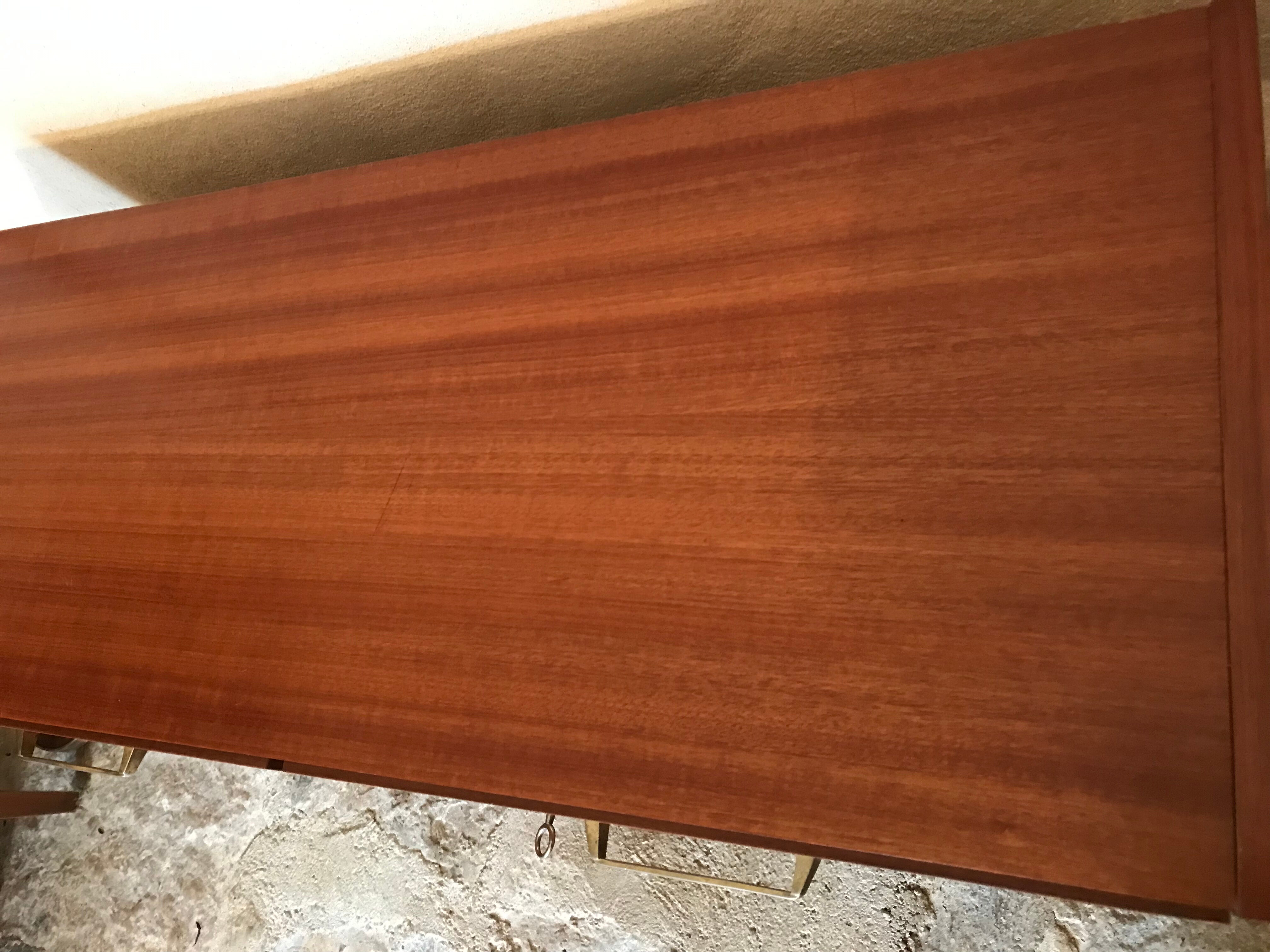 Sideboard vintage storage cabinet walnut veneer bond