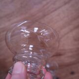 9 vintage engraved champagne glasses 1950