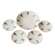 Set of 4 coasters + 1 plate, Winterling Bavaria porcelain, 1960s