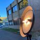 Italian vintage black & brass floor lamp — Articulated with Relco dimmer 19