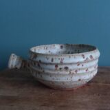 Sauceboat, fondue pot signed Gustave Tiffoche, Saint-Nazaire, 1975