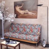 Scandinavian 3-seater convertible sofa bed, click-clack bench