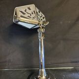 Large PIROUETT Art Deco metal chromo glass clouds lamp