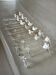 14 porte couteaux anciens en verre/canards 