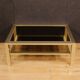 French design coffee table in glass and metal