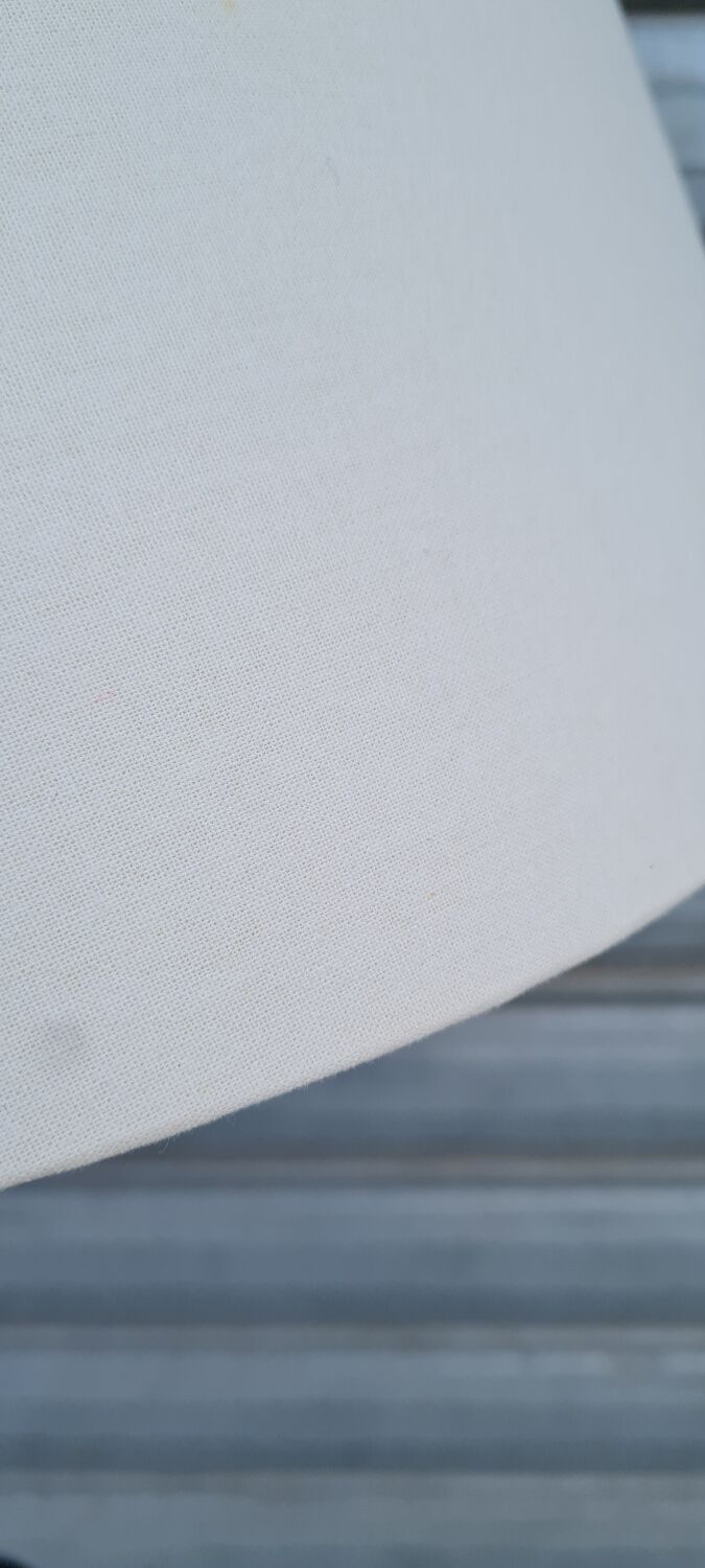 Wrought iron floor lamp and rope