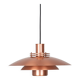 Vintage Copper Pendant Lamp by Form-Light, Danish Mid-Century Modern Lighti