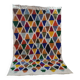 Colorful handmade wool Berber rug 250 x 150 cm
