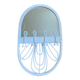 Miroir en rotin blanc