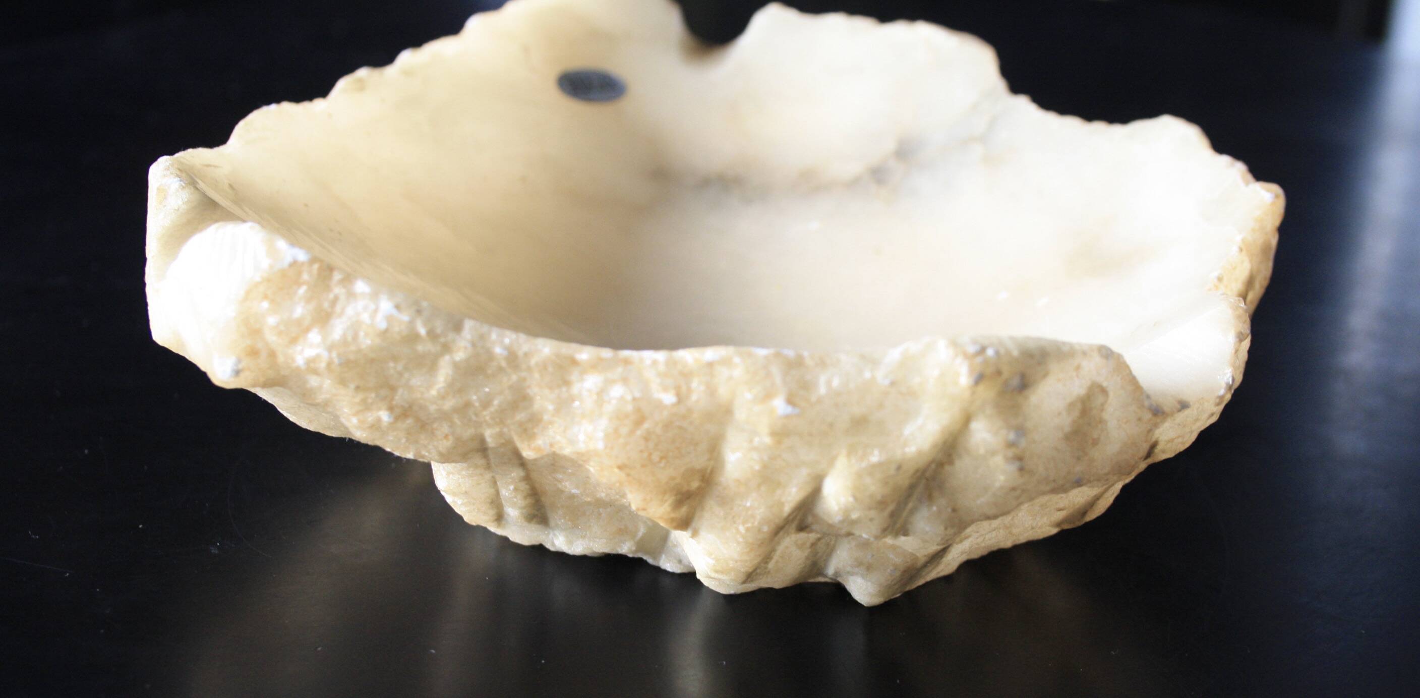 Alabaster pocket emptier/ashtray