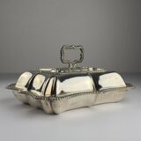 Antique silver-plated serving dish from Sheffield, early 20th century, England.