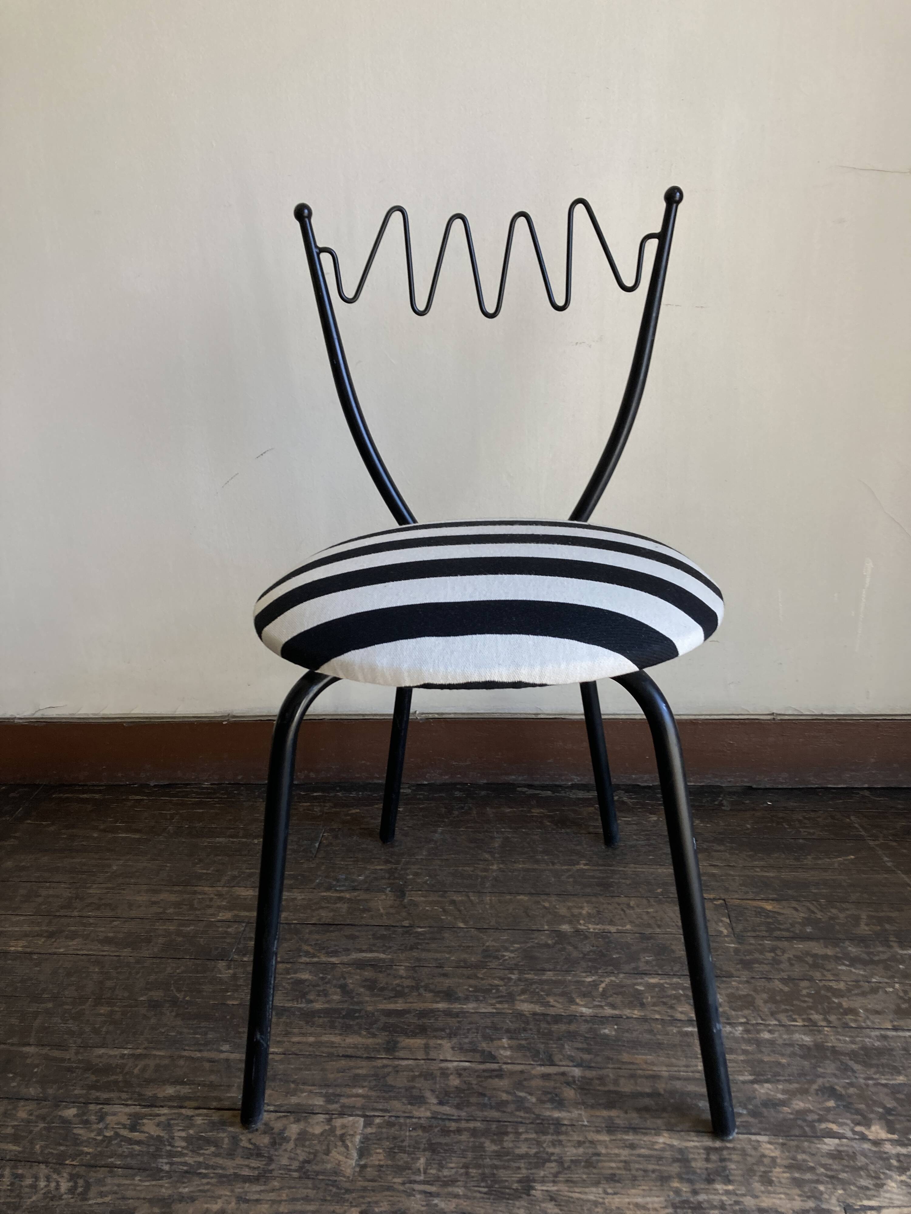 Pair of Barbarian chairs, Italian work, 1980 by Garouste & Bonetti.