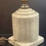 Art Deco cracked ceramic lamp base circa 1930 -