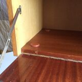 French vintage bedside in varnished blond wood 60