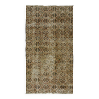 Tapis vintage turc anatolien fait à la main 252 cm x 140 cm