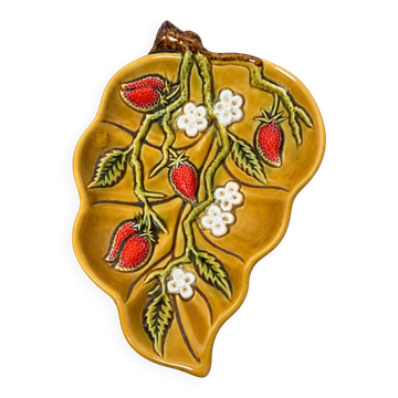 Vintage ceramic enamelled pocket tray with strawberry design – 1960s