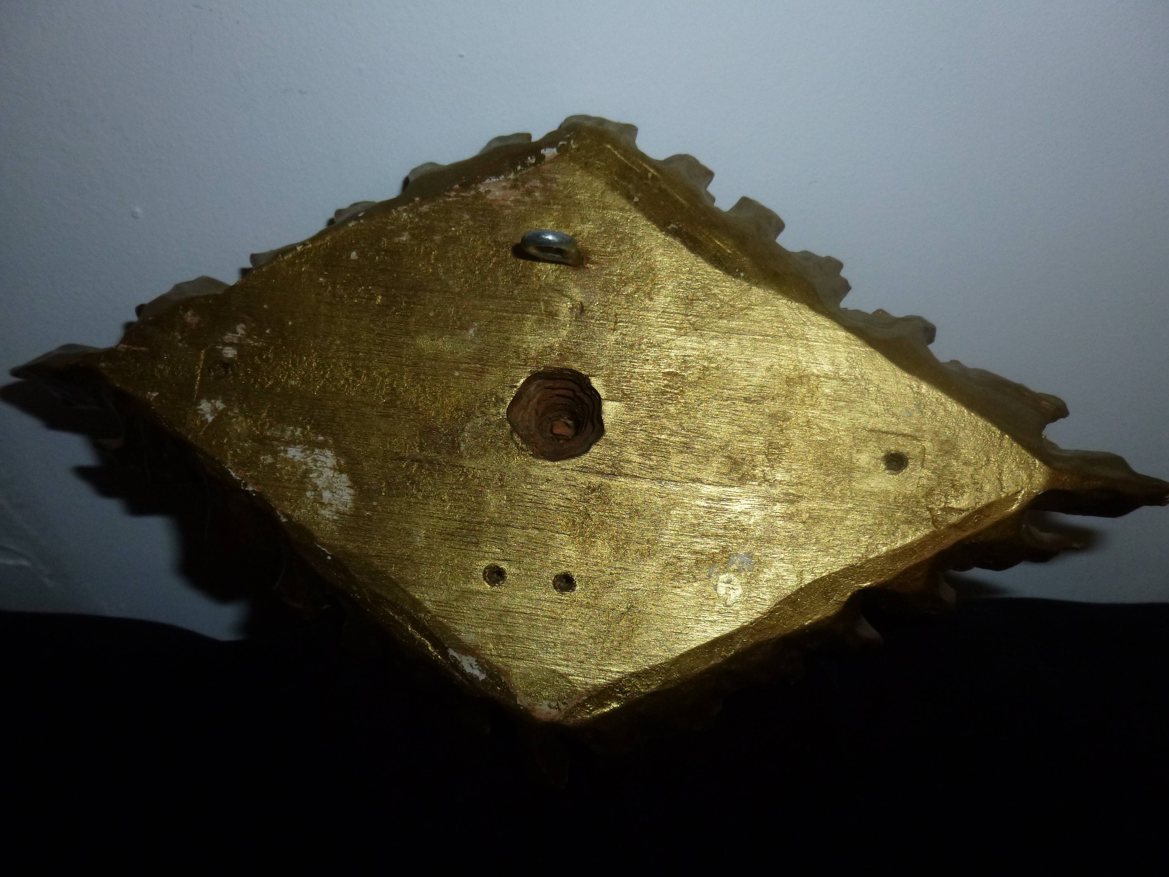 Sun, wall-mounted gilded wood