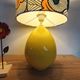 irresistible vintage lamp, wax print with stylised flowers