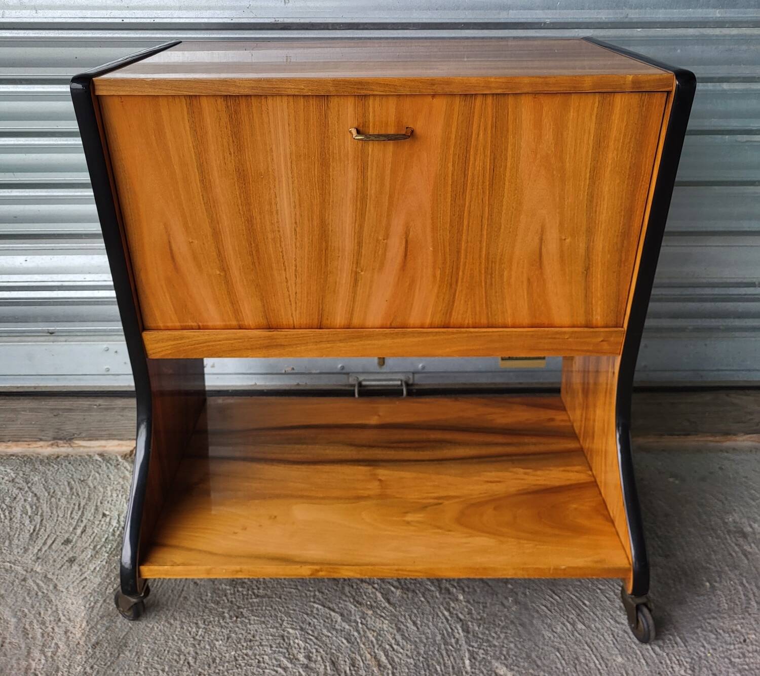 Authentic old bar cabinet console storage Hi-fi Vintage