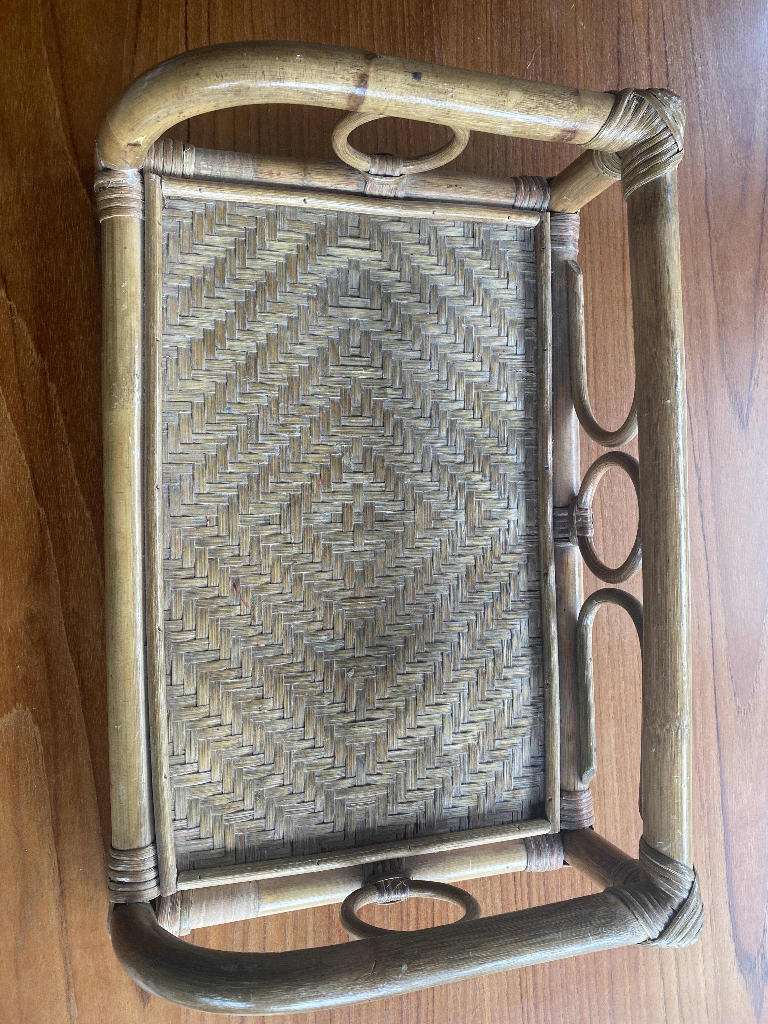 Rattan wall shelf 60s