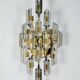 Oscar Torlasco for Stilkronen wall sconce, cut Murano glass, Italy, 1970s
