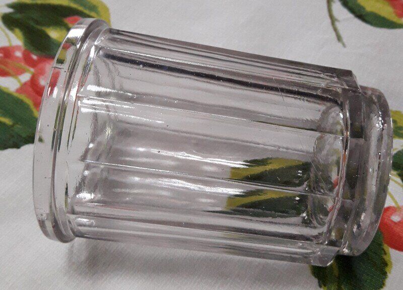 Thick glass jam jar