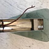 Wall lamp in chrome and smoked glass 70s