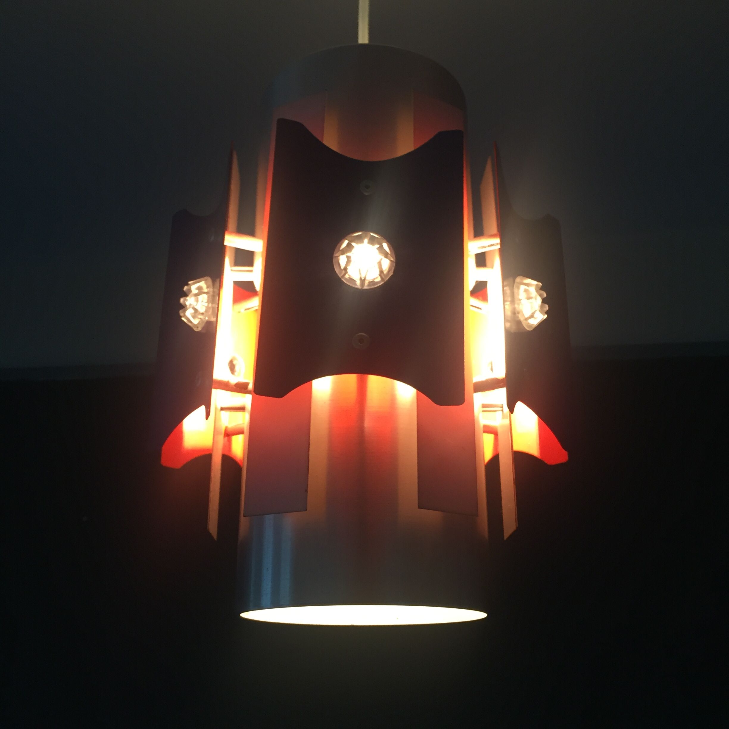 Vintage Lakro Anvia metal industrial design lamp 1960s