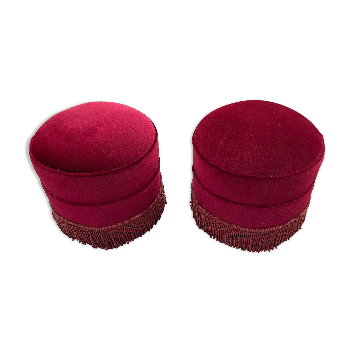 Pair of poufs
