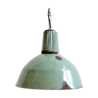 Turquoise enamel hanging lamp