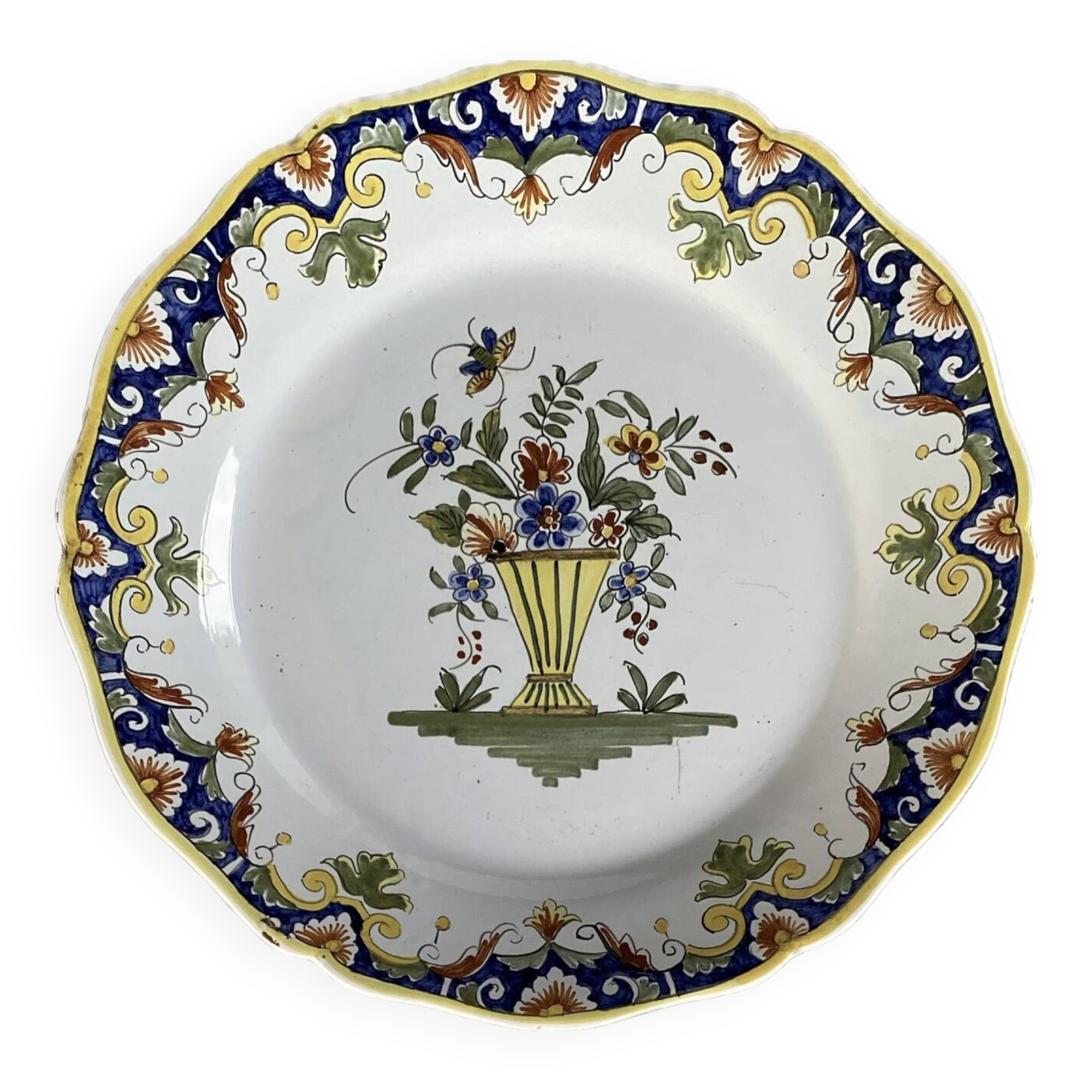 Lot de 2 assiettes décoratives en faïence de Desvres