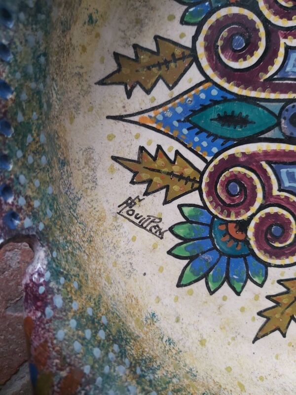 Plat faïence Quimper, P FOUILLEN