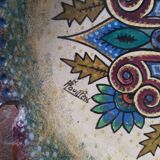 Quimper faience plate, P FOUILLEN