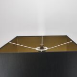 Stylized flower lamp in gilded brass