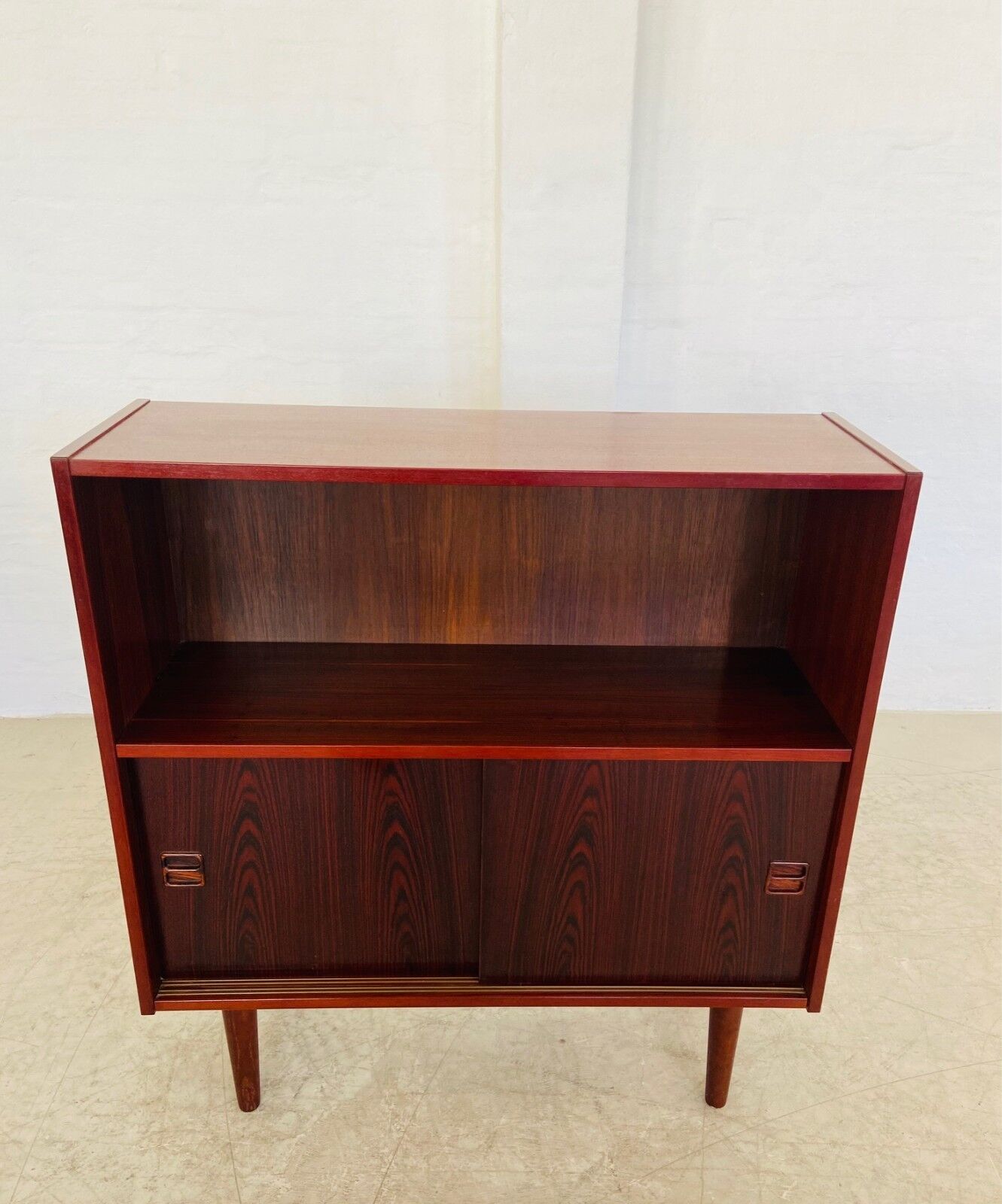Bibliothèque rétro vintage danoise en palissandre des années 1960