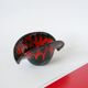 Vallauris style black and red ceramic pocket tray 1970
