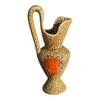 Fat Lava Pitcher French Vallauris Vintage 1950