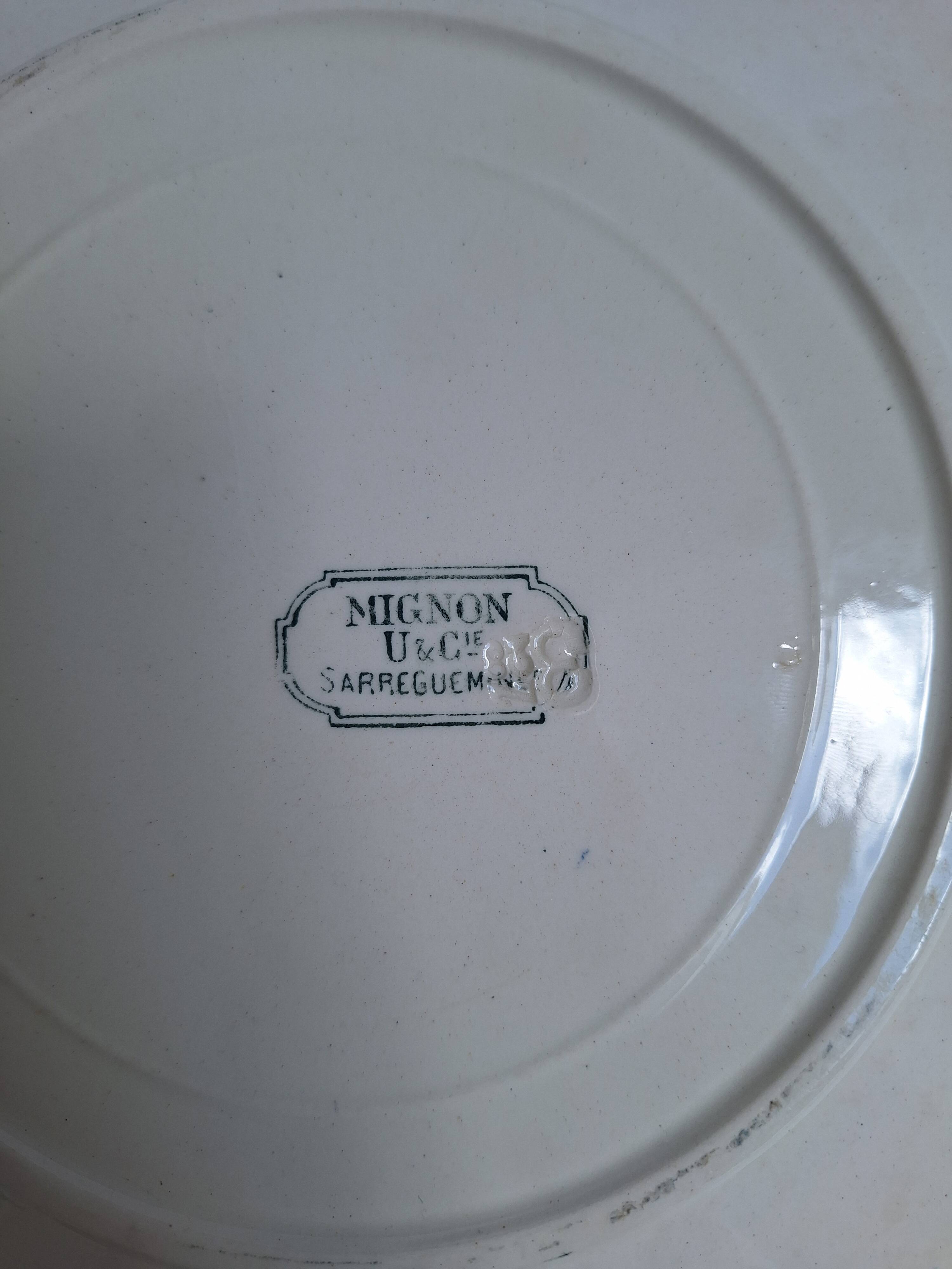 Vintage blue green dinner plates
