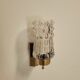 Pair of vintage brass and glass wall lights from the 1960s