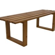 Vintage Scandinavian modern pinewood slatted bench from the 1960's