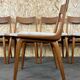 Lot de 5 chaises Boomerang Alfred Christensen Slagelse Møbelværk teck années 60 70