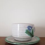 Thistle pattern cup and saucer