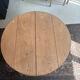 Table basse ronde aerogommée en chêne massif