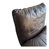 Michel Cadestin 1970s Dark Brown Leather 4-Piece Modular Sofa for Airborne